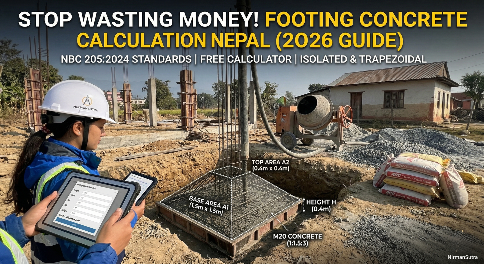 Footing Concrete Calculation Nepal