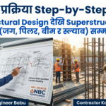 Structural Design देखि Superstructure (जग, पिलर, बीम र स्ल्याब) सम्म